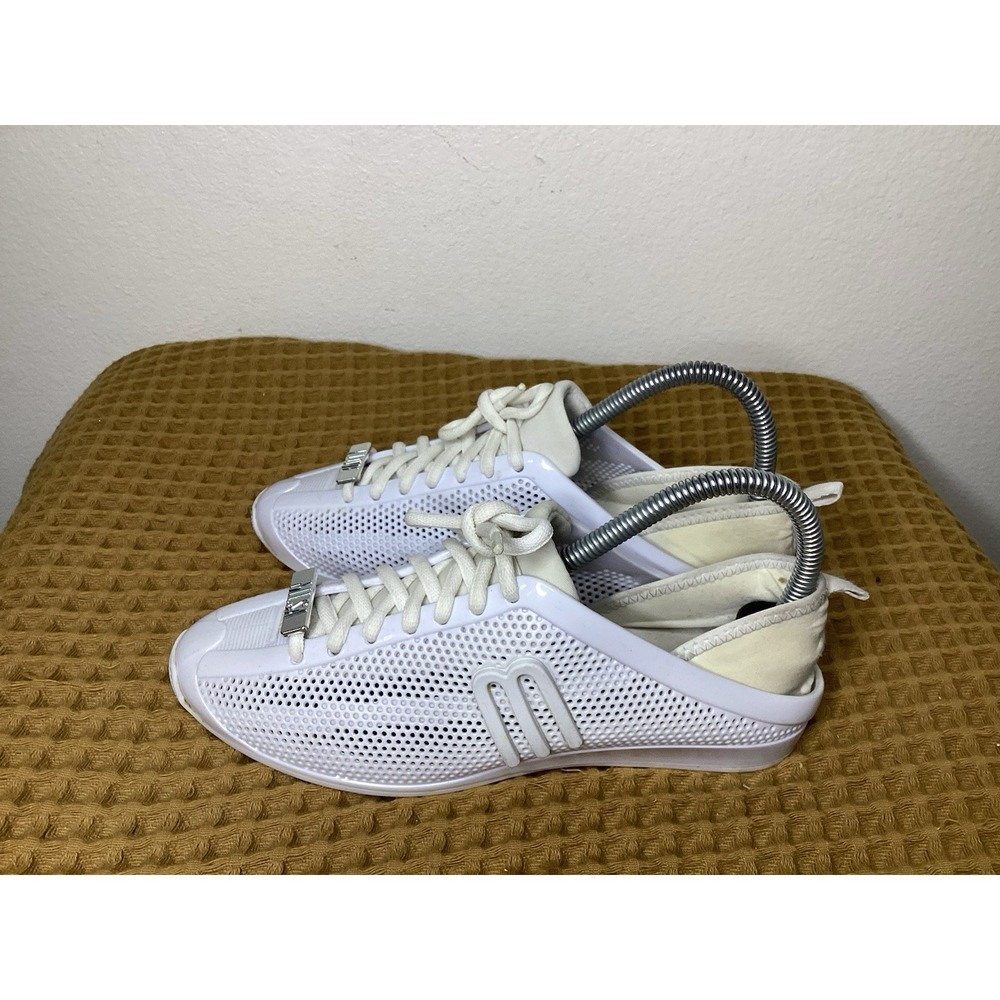 Melissa White Perforated Athletic Slip-On Sneakers